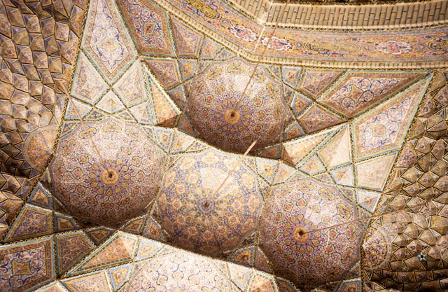 سقف پنج کاسه مسجد نصیرالملک